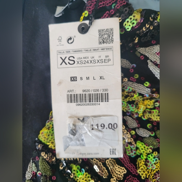 Zara embelished sequined dress - Picture 2 of 3